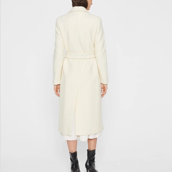 Slim Belted Coat - New With Tags - NEVER WORN - White - Picture 2 of 5